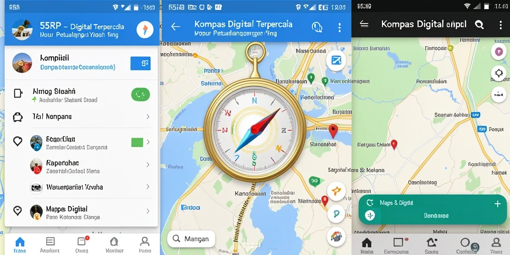 Tampilan antarmuka Kompas Digital 55RP yang intuitif dan modern.