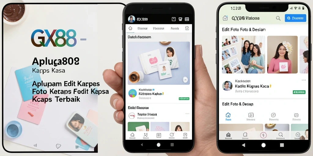 Tampilan antarmuka pengguna GX88 dengan fitur Edit Foto Kertas Kaca.