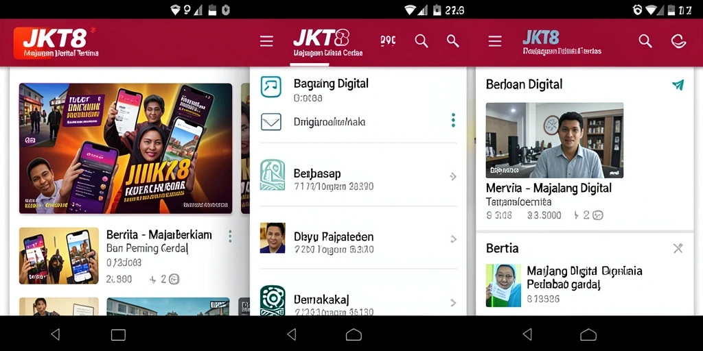 Antarmuka pengguna JKT8 yang modern dan fungsional.