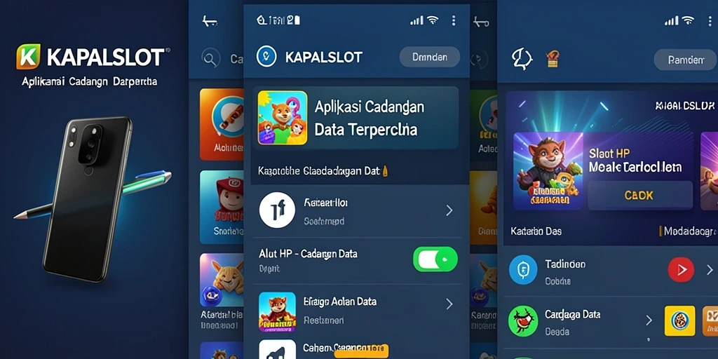 Antarmuka KAPALSLOT menunjukkan fitur cadangan data yang lengkap dan mudah digunakan.