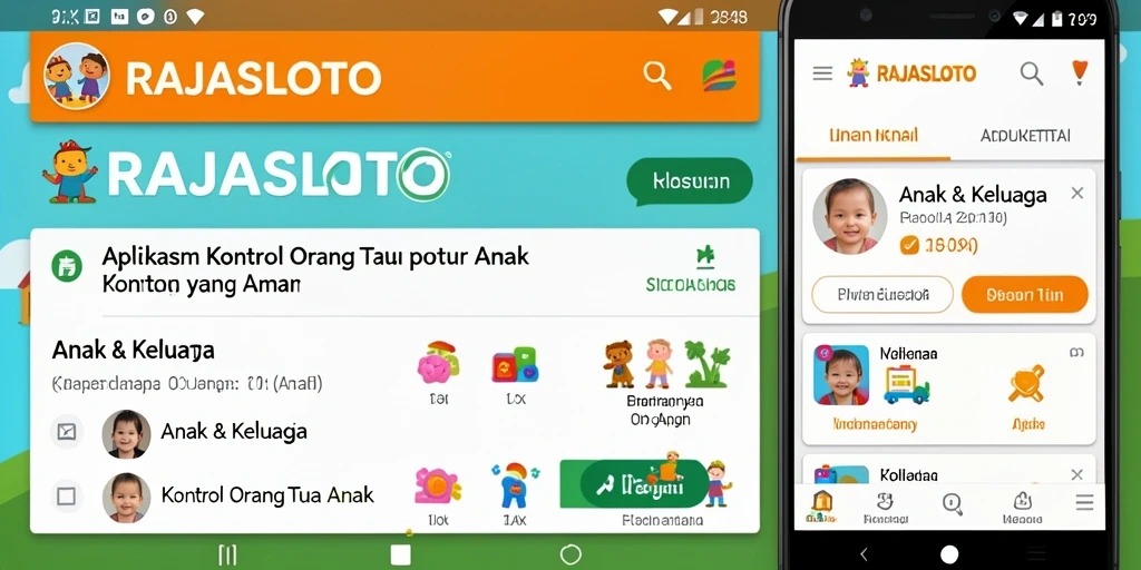 Tampilan antarmuka RAJASLOTO yang ramah pengguna untuk kontrol orang tua.
