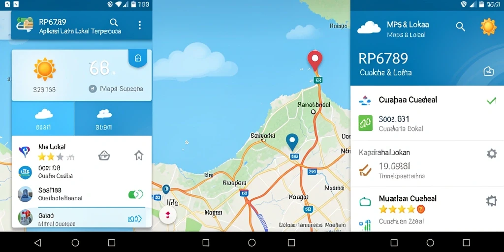Tampilan antarmuka aplikasi cuaca lokal RP6789 yang menarik.