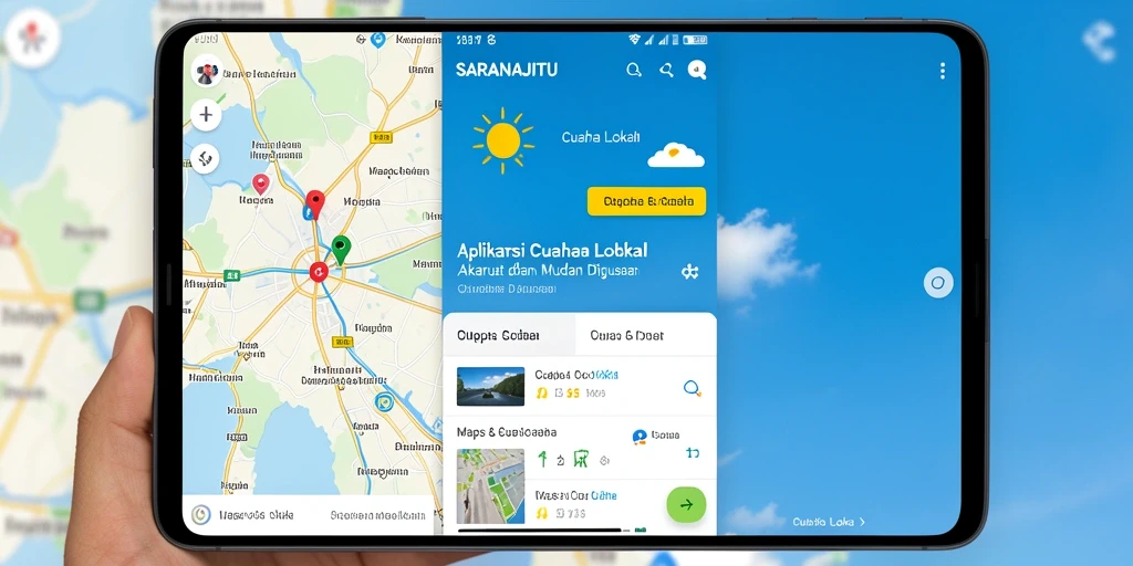Tampilan antarmuka utama SARANAJITU yang menampilkan informasi cuaca terkini.