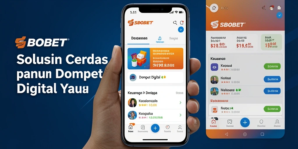 Antarmuka modern dan intuitif aplikasi Dompet Digital SBOBET.