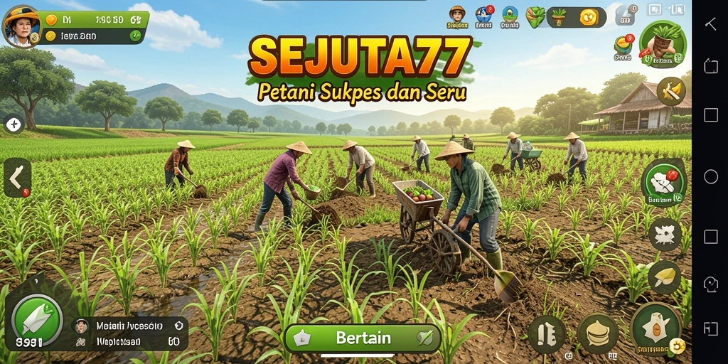 Tampilan antarmuka SEJUTA77 dengan fungsi pertanian yang menarik.